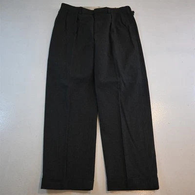 Vtg Polo Ralph Lauren 32x30 Houndstooth Side Tab Pleated High Waist Baggy Pants - Image 1 of 4