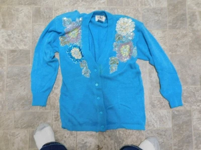 Cervelle Sweater Turquoise Womens Small - Image 1 of 3