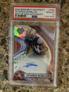 2024 TETAIROA MCMILLAN Bowman U Best AUTO PSA 10 CAROLINA PANTHERS 🔥 - Picture 1 of 1