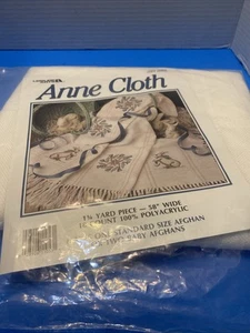 Artes de ocio ANNE CLOTH punto de cruz 18 unidades afgano 58" tela blanca suave NUEVO - Imagen 1 de 4