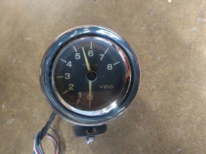 Vintage VDO 8,000 RPM Tachometer Nostalgia Gasser Chevy Ford Mopar Chrome Cup - Picture 1 of 5