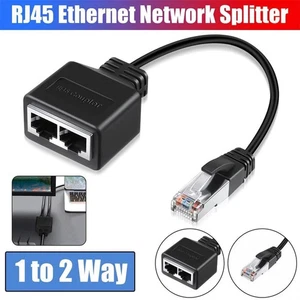 Gigabit Ethernet Splitter RJ45 1 Male to 2 Female LAN Ethernet Cable Splitter - Picture 1 of 11