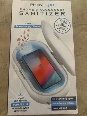 TZUMI Phone Spa Cell Phone & Accessory UV-C Sanitizer (White) Brand New Sealed - Image 1 of 2
