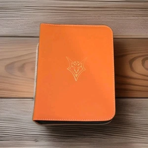 NUEVO - Carpeta de tarjetas coleccionables naranja con 50 páginas de 4 bolsillos - Cuaderno - Libro de viaje - Imagen 1 de 3