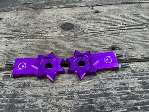 VG Von Giese Bmx Chain Tensioners 3/8” Purple Dropout Savers - Picture 1 of 4