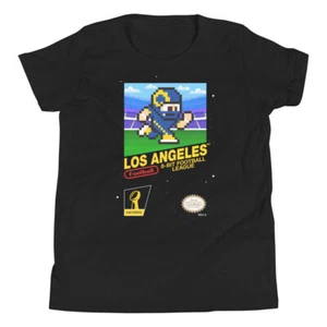 Los Angeles Rams Football 8-bit Nintendo NES Jersey Youth Kid Child Boys T-Shirt - Picture 1 of 10
