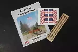 Osborn Model #1094 HO Scale US Flag & Pole Free Shipping - Picture 1 of 1