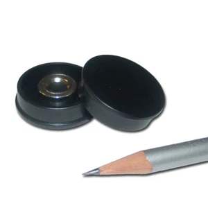 10 imanes de tablón de anuncios de neodimio negro D30x8mm armario pizarra escuela - Imagen 1 de 1