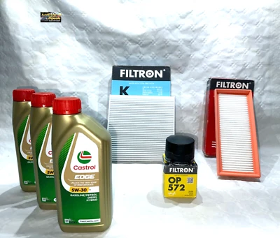 KIT TAGLIANDO SMART FORTWO COUPE CABRIO 451 07> 1.0 BENZINA CASTROL 5W30 FILTRI