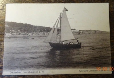Ostseebad Brunshaupten 1917 Motorjacht Theodor Schiffe  U23 - Bild 1 von 2
