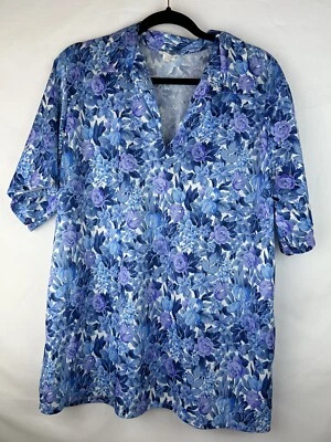 Camisa De Colección Retro EE. UU. Haband For Her Floral Rose House Talla Xx Top Púrpura CB1 Foto 1 de 4