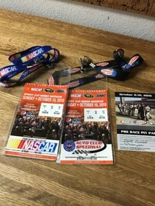 AAA AUTO CLUB Speedway NASCAR SPRINT CUP Pit Pass 10/2010-VG - Picture 1 of 6