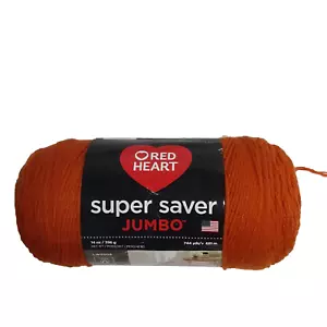 Red Heart Super Saver JUMBO Yarn 14oz 100% Acrylic Carrot - Picture 1 of 5