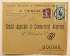 Algerie - 1908 commercial lettre ex Alger, a Bougie/ 45c Merson