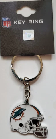NFL - MIAMI DOLPHINS OFFICIAL TEAM HELMET KEY CHAIN RING Cover