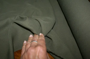 OLIVE Georgette Fabric Textured, Mid Weight, By the metre - Picture 1 of 2