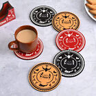 Beautiful Wooden Coasters L Stand Designer Round Set Tea Cups, Coffee Mugs Glass