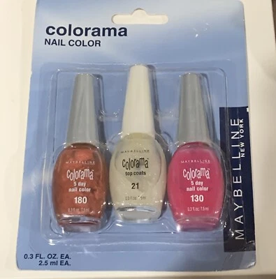 Maybelline Colorama 3pc Nail Color Polish - 180, 21, 130 - 0.3 oz each - Image 1 of 2