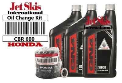 Honda CBR 600 F 600 RR 600F4i Oil Change Kit Oil Filter and Drain Plug Washer - Image 1 of 4