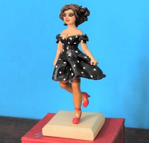 PIN UP miniature DOLL Statue FIGURINE EMMANUELLE CUSTOM art VINTAGE FIGURE RETRO - Picture 1 of 24