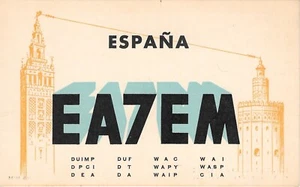 QSL QSO Card CB HAM Radio PostCard ESPAÑA EA7AM RAFAEL BAQUERO Y SAENZ - Picture 1 of 2