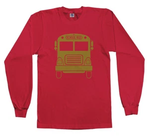 Gold School Bus Youth Long Sleeve T-Shirt Driver Children Back To School Gift - Picture 1 of 7