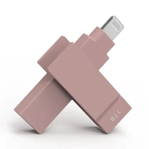 iXflash MFi 1 TB Lightning USB-A Apple iPhone iPad Flash Drive Photo Stick Pink - Afbeelding 1 van 13