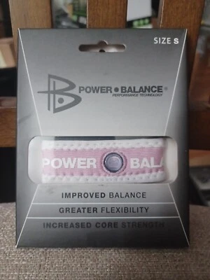 Rare Material POWER BALANCE bracelet Size Small Color Pink and White - Image 1 of 3