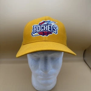 Vintage Houston Rockets Hat Snapback NBA Basketball Twins YELLOW Logo Cap - Picture 1 of 9