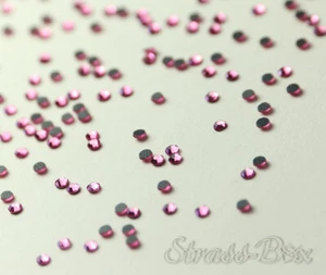 Hotfix ROSE SS06 AAA Stückzahl wählbar zum Aufbügeln rosa Glitzer Profi Qualität - Bild 1 von 18