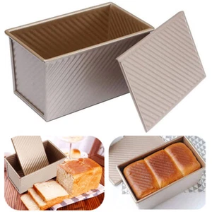 Rectangle Non-stick Toast Box Kitchen Bread Loaf Tin Pan Mold Baking Tool w/ Lid - Picture 1 of 11