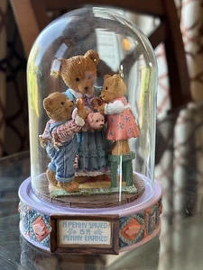 Carol Lawson Signed Bear Family Hand Painted Limited Edition Globe 5” Tall - Picture 1 of 12