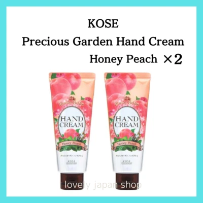 [Set of 2] KOSE Precious Garden Hand Cream Honey Peach Scent 70g Made in Japan - Image 1 of 4