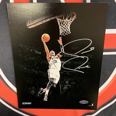 Foto firmada por Paul Pierce de 8x10 de los Brooklyn Nets autografiada Steiner  Foto 1 de 3