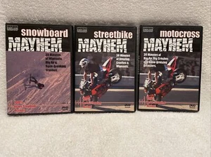 MAYHEM DVD Lot - SNOWBOARD & STREETBIKE & MOTOCROSS Topics - Fast Ship! - Picture 1 of 3