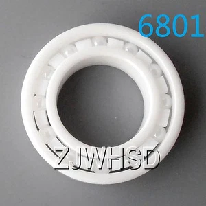 6801 Pełne ceramiczne łożysko tlenkowe cyrkonu ZrO2 12x 21x 5mm 61801 samosmarujące - Zdjęcie 1 z 1