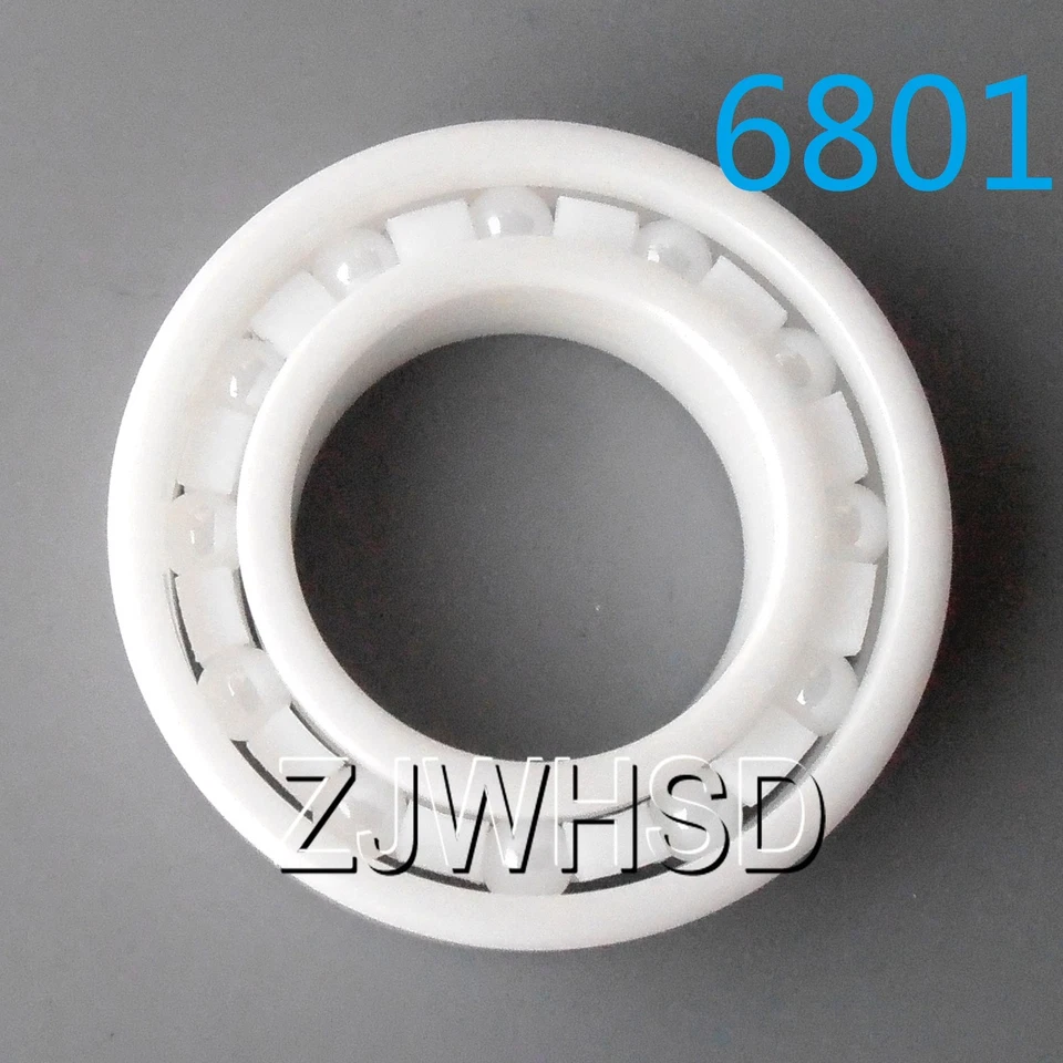 6801 Cojinete de óxido de circonio cerámico completo ZrO2 12x 21x 5 mm 61801 autolubricante Foto 1 de 1