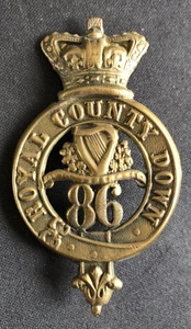 Victorian Glengarry cap badge of the 86th (Royal County Down) regiment - Picture 1 of 3