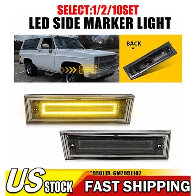 Smoke Side Marker Light For 81-91 Chevy GMC C/K 10 Truck Suburban Blazer 1~10X - Image 1 of 4