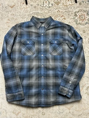 Kuhl Joyrydr Jacket Mens XL Blue Plaid Shirt-Jac Sherpa Lined Outdoors EXCELLENT - Image 1 of 4