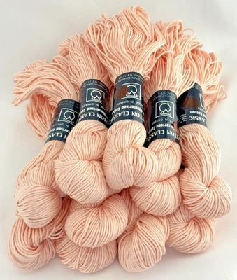 10 skeins Tahki Yarns Cotton Classic Yarn Light Peach Color Mercerised Cotton - Image 1 of 4