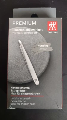Zwilling Pinzette mit schräger Spitze perfektes zupfen mattiert 90mm 78146-101 - Bild 1 von 2