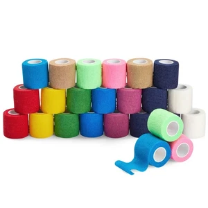 24 Rollen Stretch Bandage Wrap, 2 Zoll x 5 Yards Kohärendes Tierarztband, 12 Farben - Bild 1 von 10