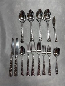 Reed & Barton CANTON - Menge 14 Stück Servierlöffel, Messer, Gabeln, Löffel - Bild 1 von 15