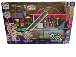 Mattel Polly Pocket Sweet Adventures Rainbow Mall nuovo in scatola 3 piani 30+ pezzi - Foto 1 di 13