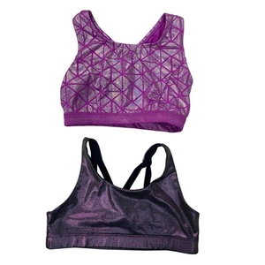 Old Navy More Than Magic Girls Medium Metallic Geometric Activewear Tops - Picture 1 of 3