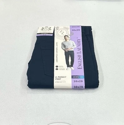 English Laundry Men's Straight Fit 5 Pocket Pants, Dark Blue, Size 30x29 - Image 1 of 4