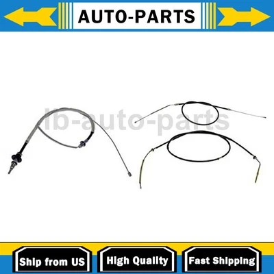 Front Rear Parking Brake Cable 3x For 1995 1996 1997 1998 Chevrolet C2500 7.4L - Image 1 of 4