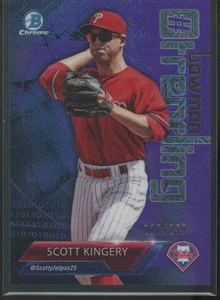 2018 Bowman Chrome Scott Kingery #SK Viola Mega Box Rookie RC/250 - Foto 1 di 2