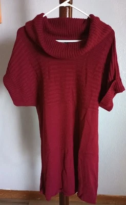 Suéter para mujer AGB Brand cuello capucha granate XL Foto 1 de 4